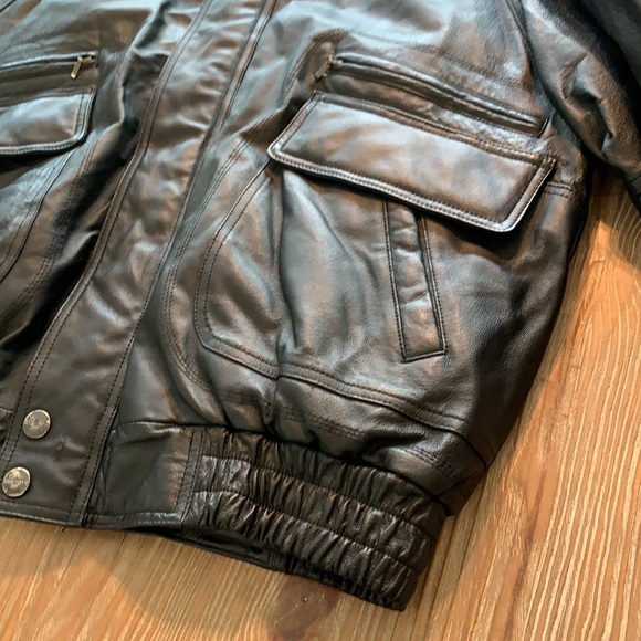 Men’s Genuine Leather Bomber Jacket - Picture 2 of 14